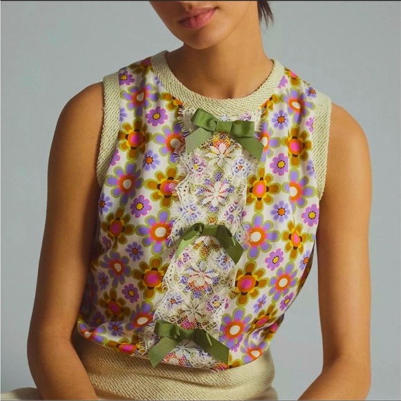 Anthropologie Tops - NWT Anthropologie | Reath & Wren Bow Vest size XL